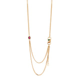 Collana doppia catena Mylitta - Bordeaux - Sodini Bijoux