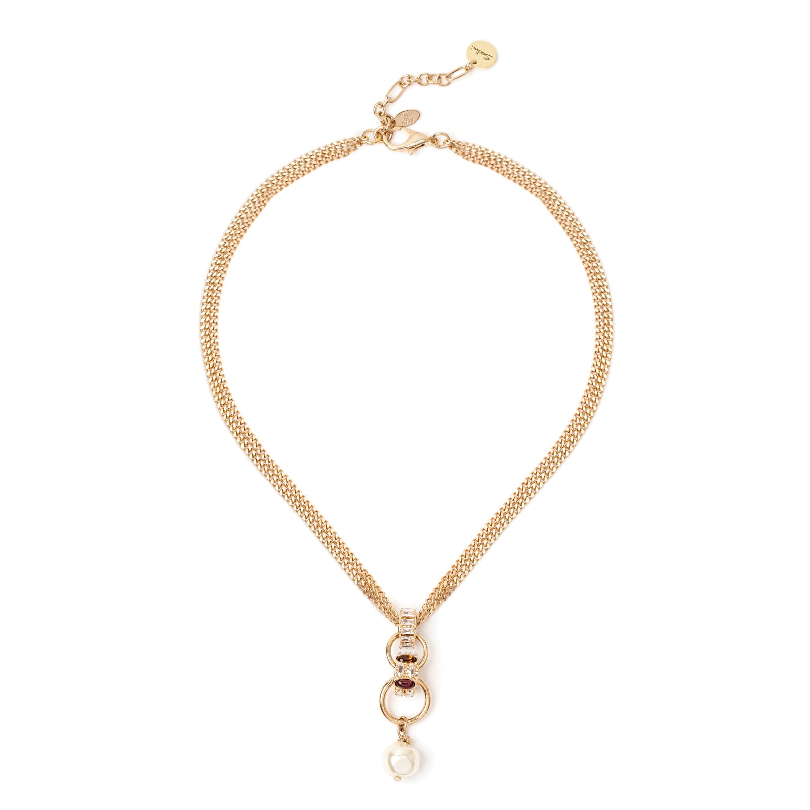 Girocollo doppio filo groumette Mylitta - Bordeaux - Sodini Bijoux