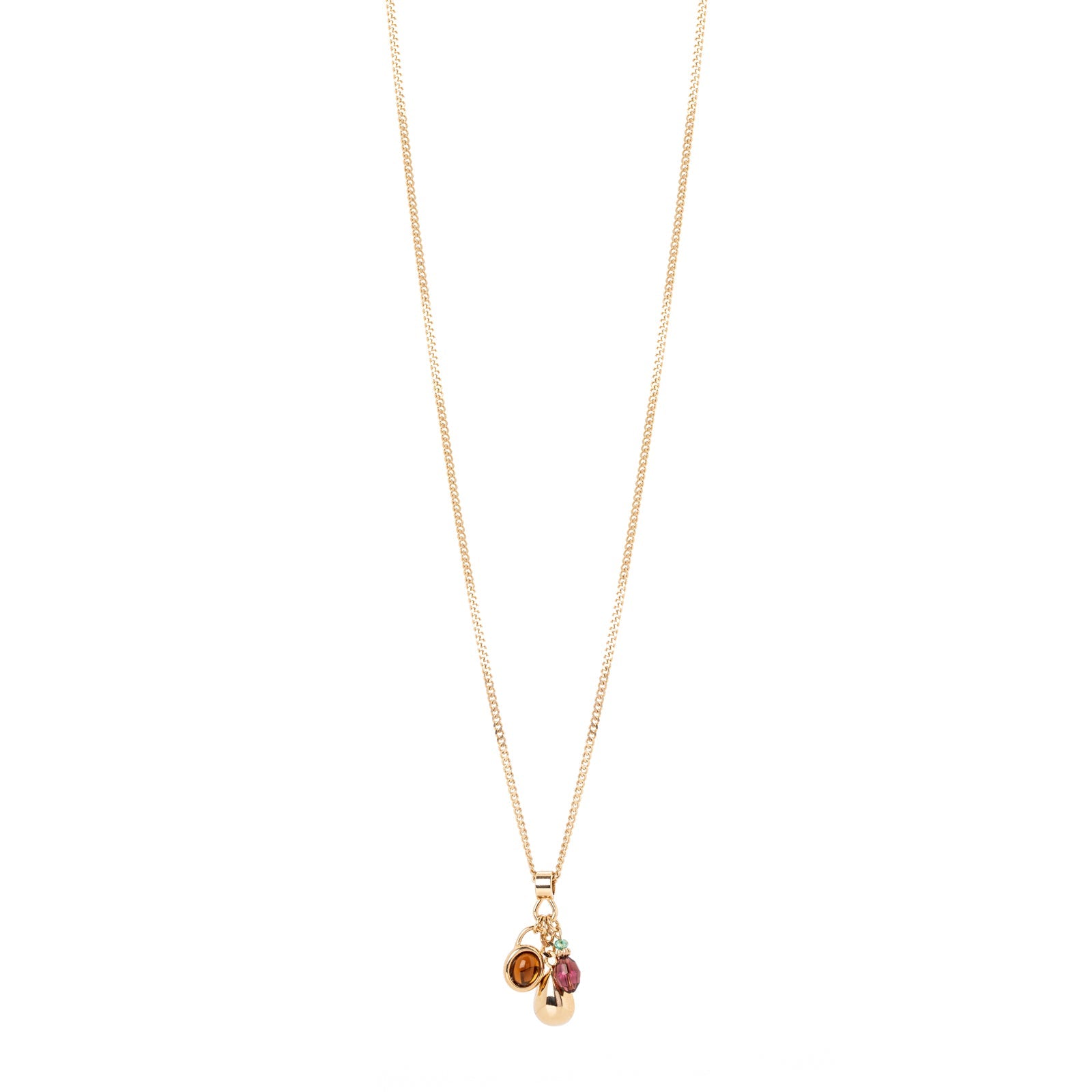 Collana lunga e pendente a tre elementi Mylitta - Bordeaux - Sodini Bijoux