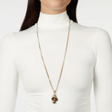 Long necklace with three elements Mylitta - Bordeaux - Sodini Bijoux