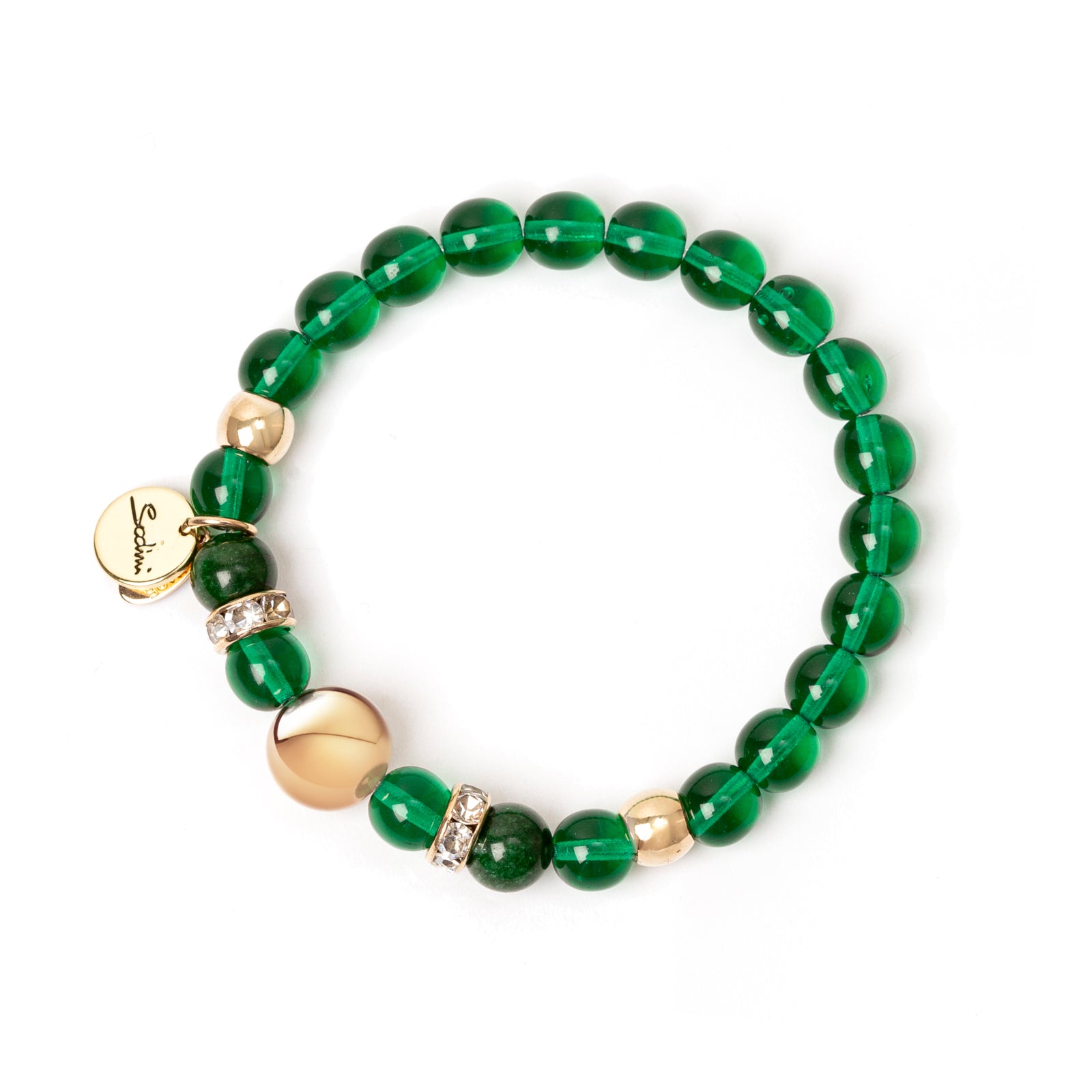 Bracciale elastico sfere e boule aurea Mylitta - Bordeaux - Sodini Bijoux