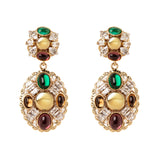 Orecchini dischetto e ovale Mylitta - Bordeaux - Sodini Bijoux