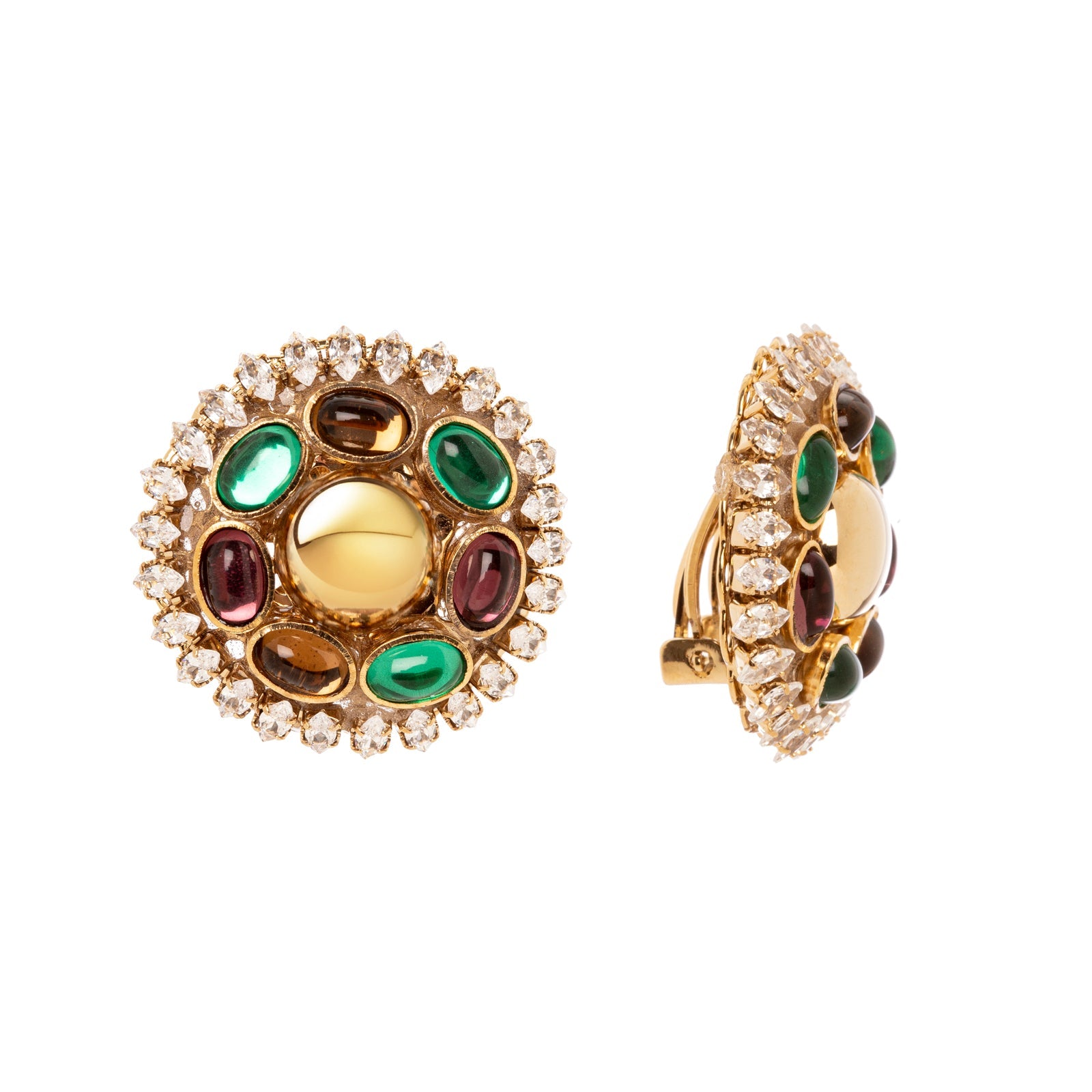 Orecchini grande dischetto Mylitta - Bordeaux - Sodini Bijoux