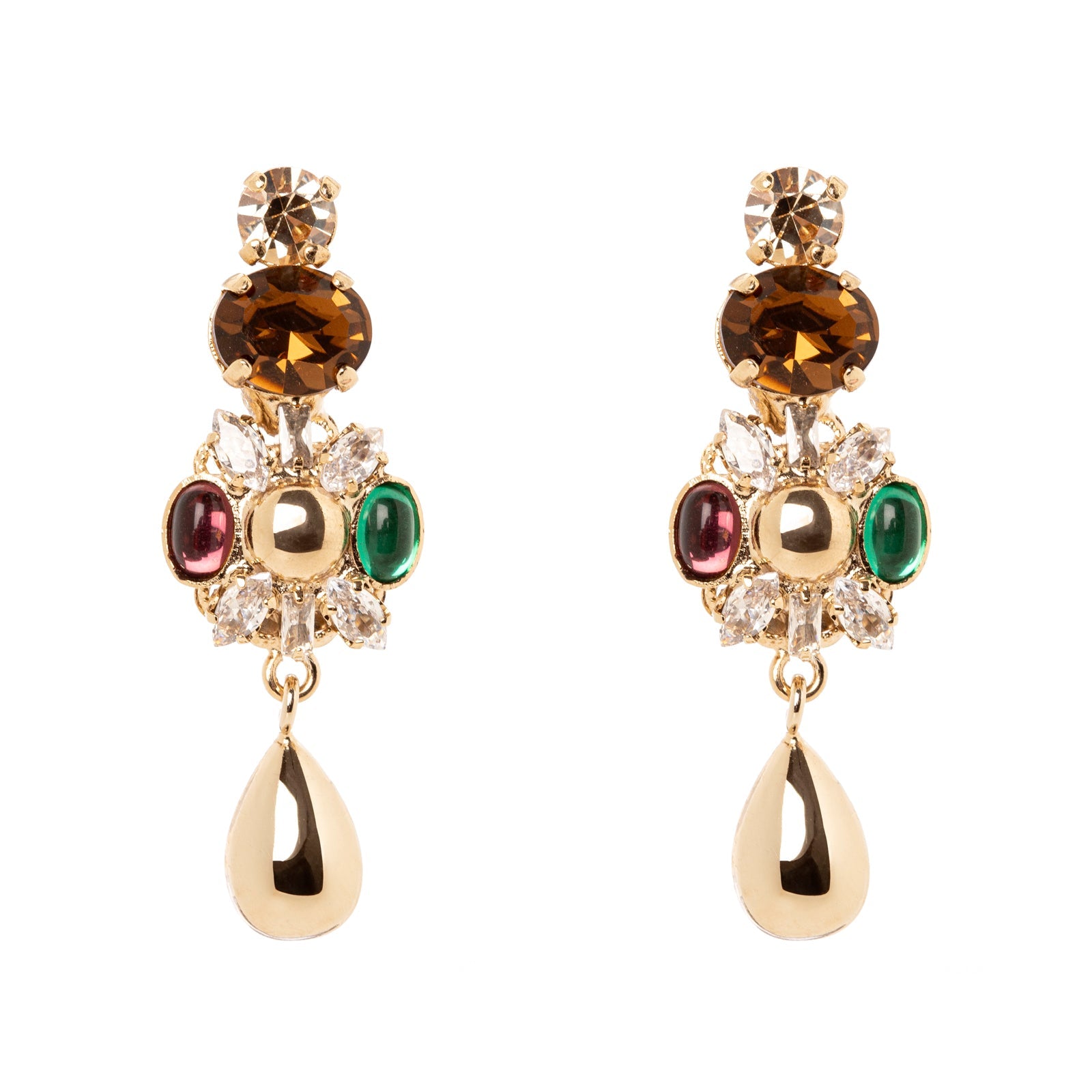 Orecchini charm e goccia Mylitta - Bordeaux - Sodini Bijoux