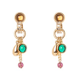 Orecchini anellino e tre pendenti Mylitta - Bordeaux - Sodini Bijoux