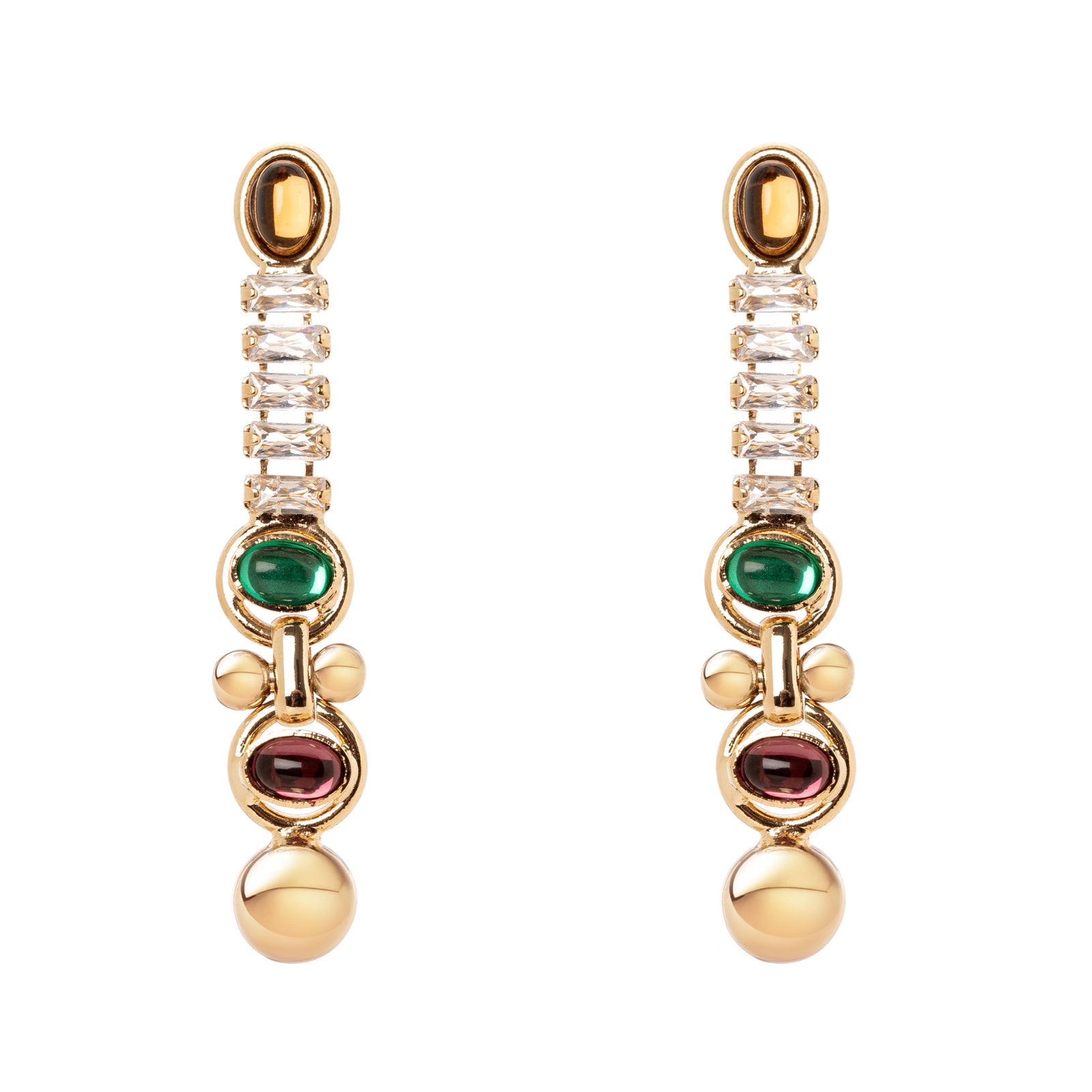 Orecchini lunghi Mylitta - Bordeaux - Sodini Bijoux