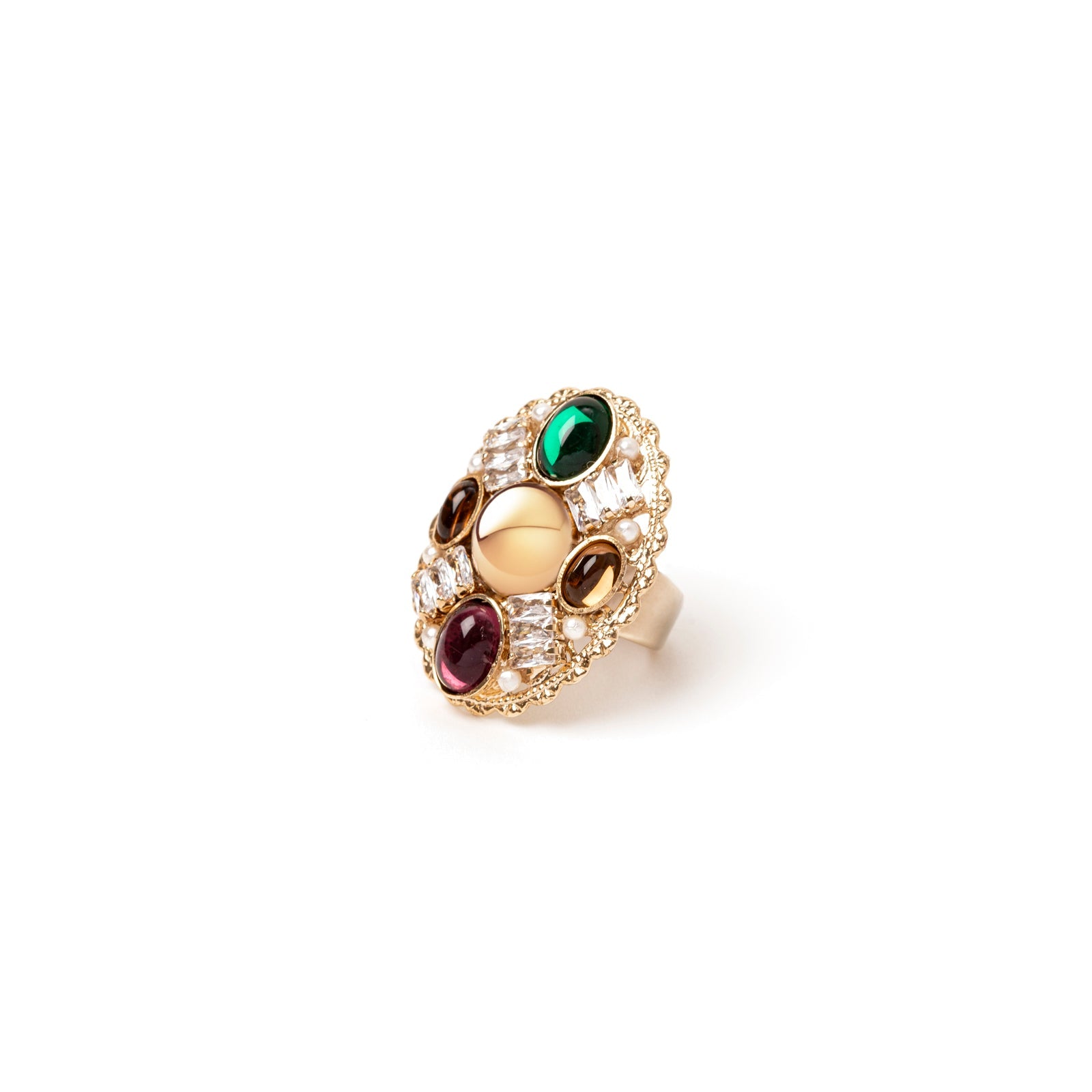 Anello a disco Mylitta - Bordeaux - Sodini Bijoux