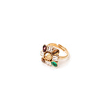 Anello con top quadrato Mylitta - Bordeaux - Sodini Bijoux