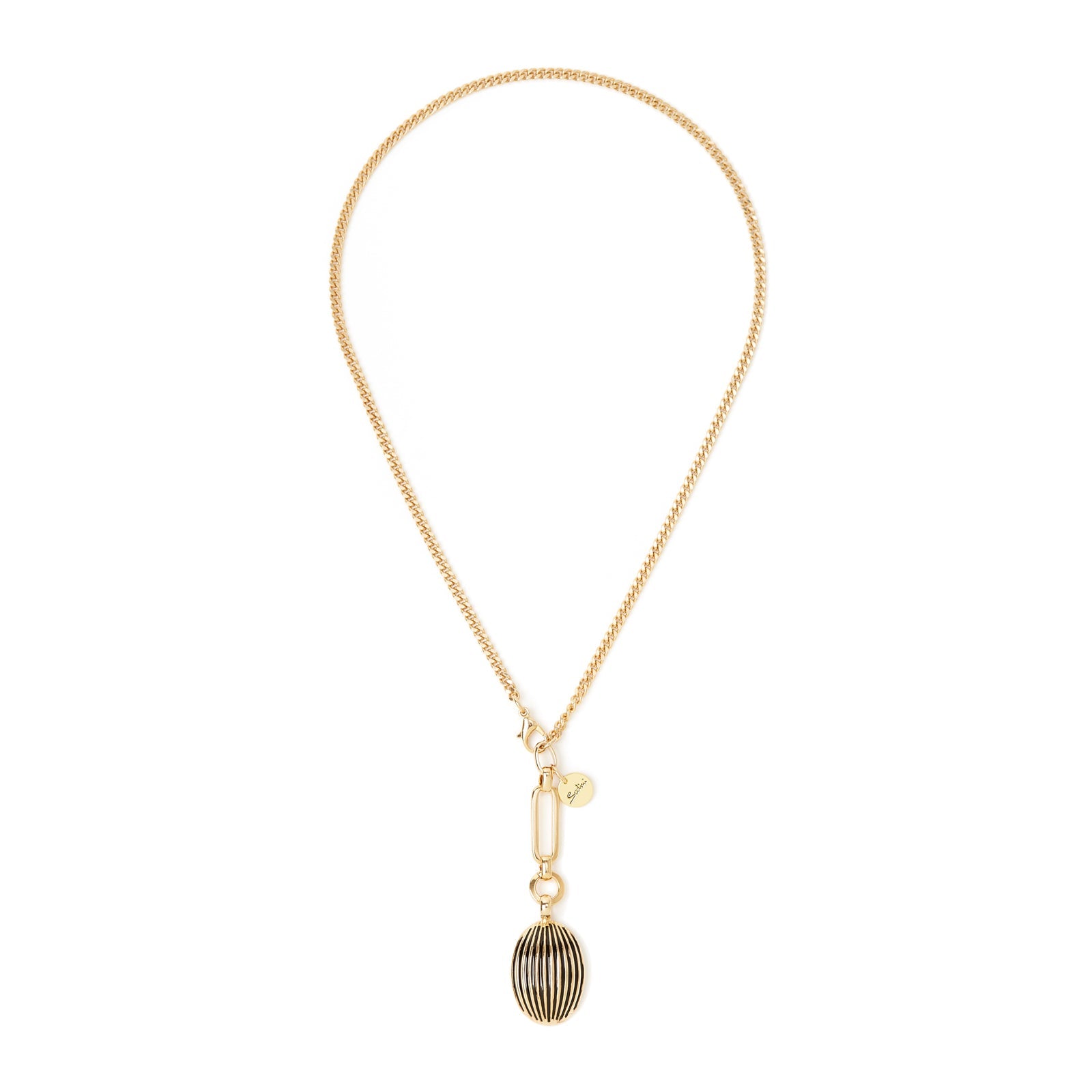 Girocollo con lungo pendente Malena - Nero - Sodini Bijoux
