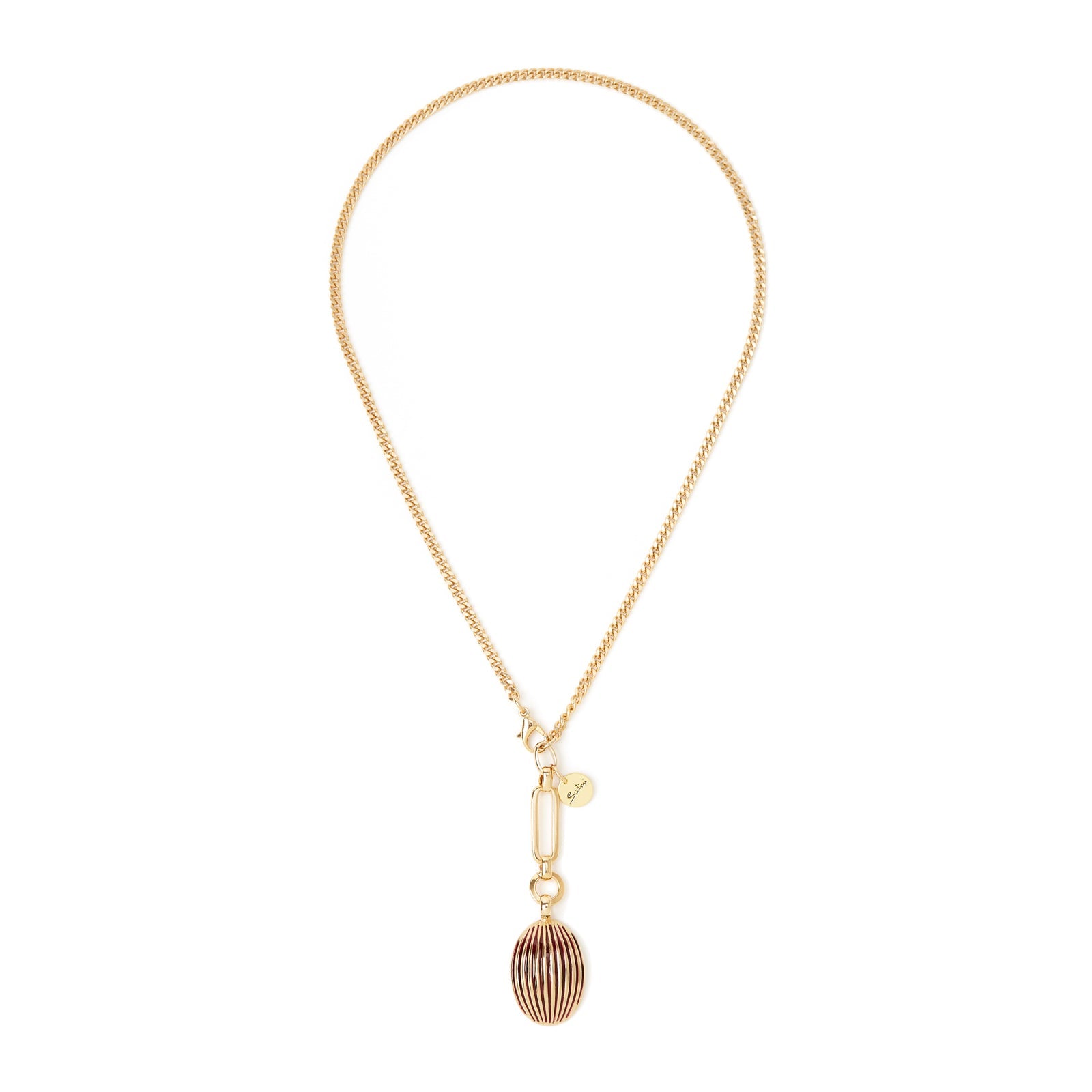 Girocollo con lungo pendente Malena - Rosso - Sodini Bijoux