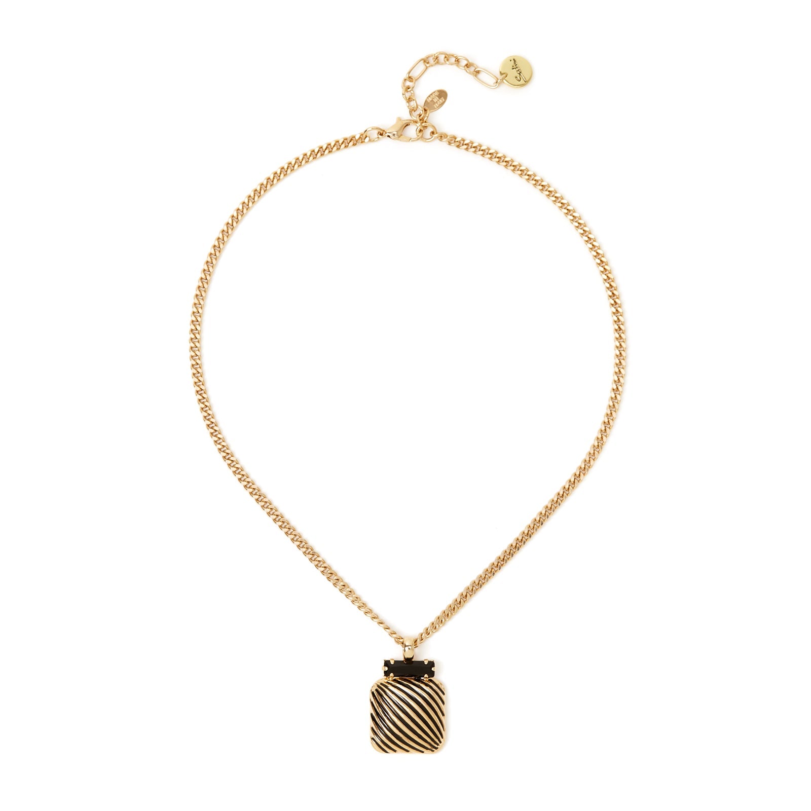 Girocollo con pendente quadrato Malena - Nero - Sodini Bijoux