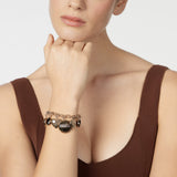 Chain and pendants bracelet Malena - Black - Sodini Bijoux