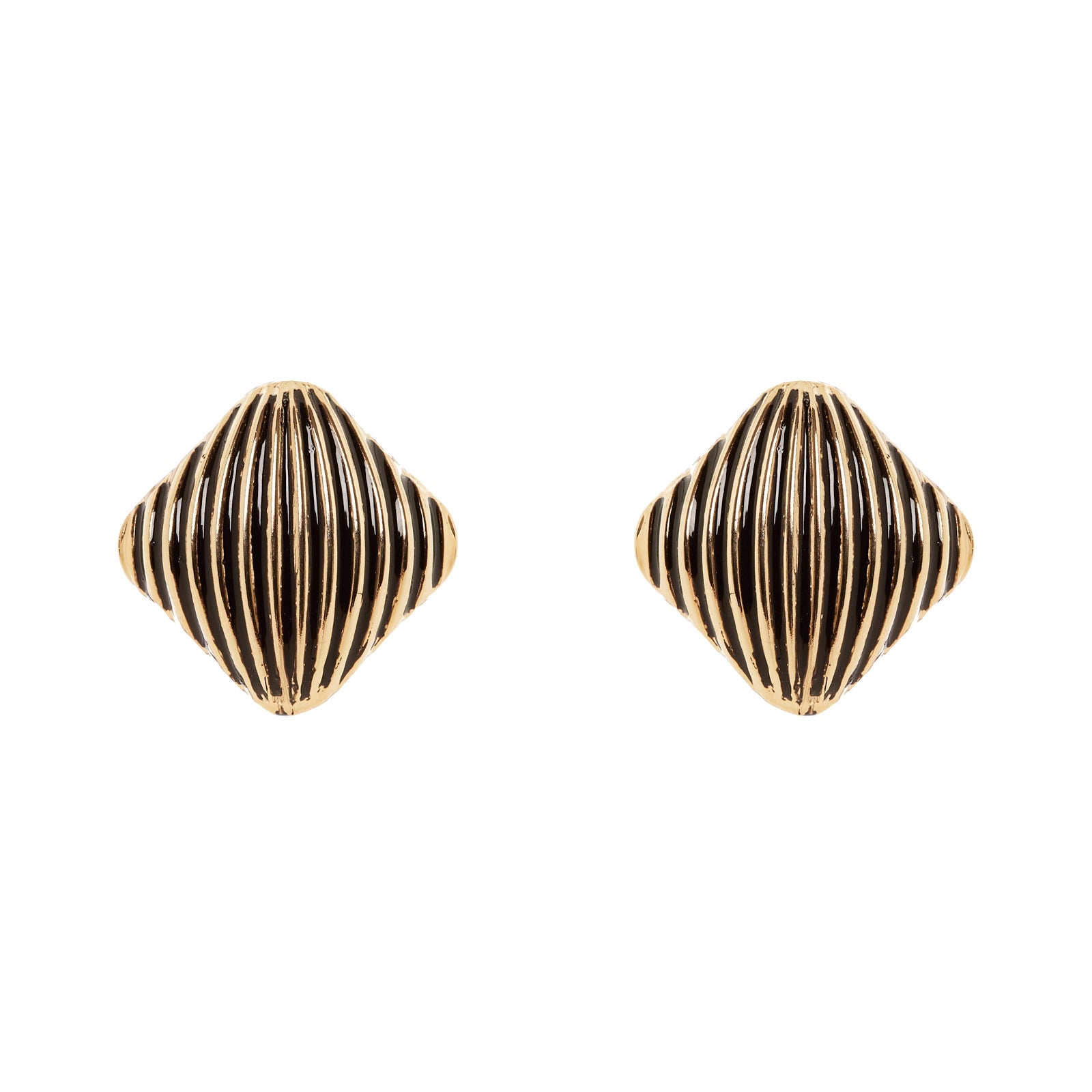 Orecchini a rombo Malena - Nero - Sodini Bijoux