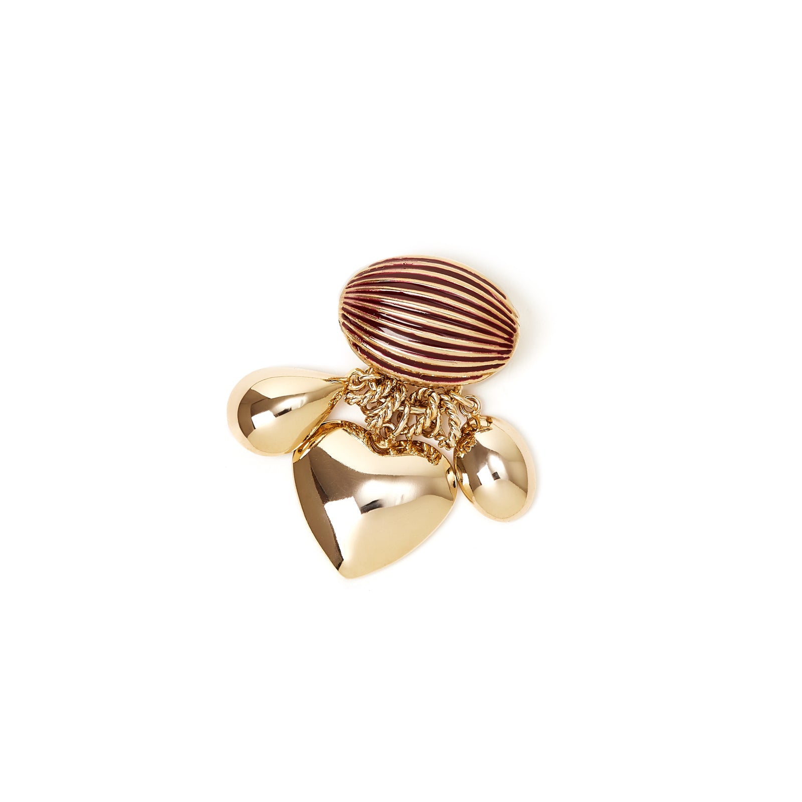 Spilla ovale e pendenti Malena - Rosso - Sodini Bijoux
