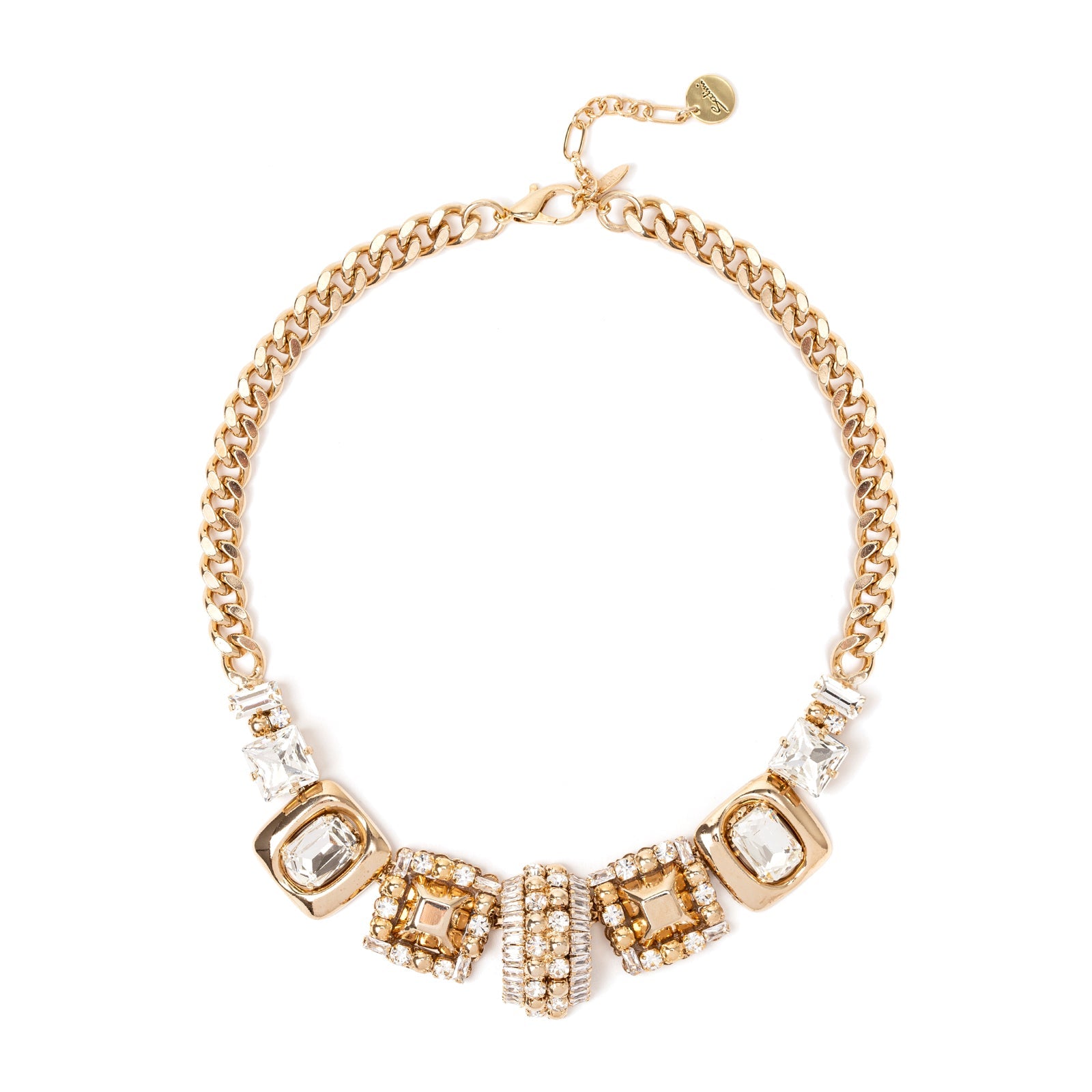 Girocollo grandi charm Babilonia - Oro e bianco - Sodini Bijoux
