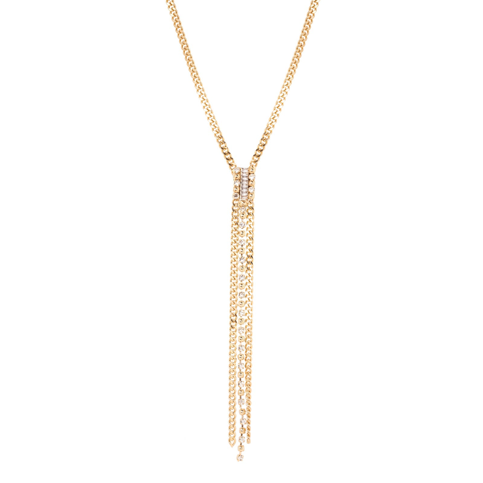 Girocollo groumette e pendente Babilonia - Oro e bianco - Sodini Bijoux