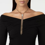 Girocollo groumette e pendente Babilonia - Oro e bianco - Sodini Bijoux