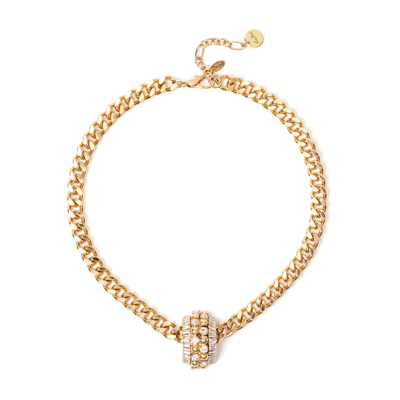Girocollo con charm ad anello Babilonia - Oro e bianco - Sodini Bijoux