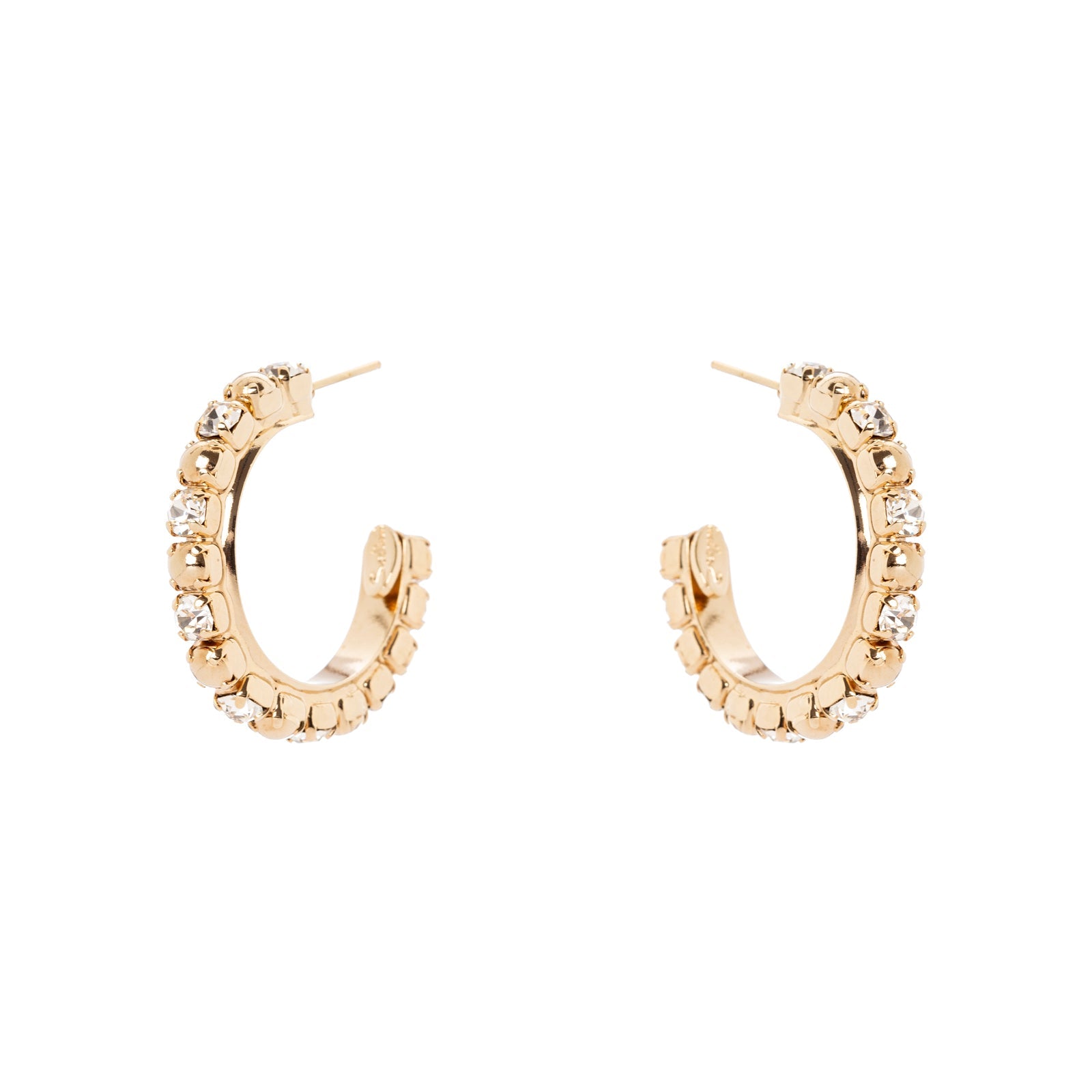 Orecchini a cerchietto Babilonia - Oro e bianco - Sodini Bijoux