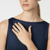 Anello con cristallo Babilonia - Oro e bianco - Sodini Bijoux