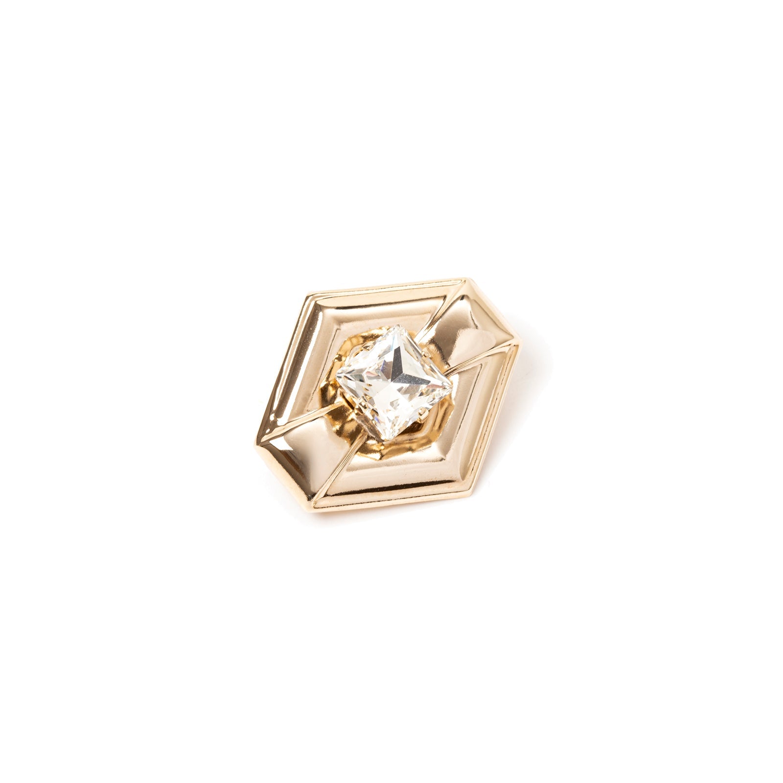 Spilla esagonale Babilonia - Oro e bianco - Sodini Bijoux
