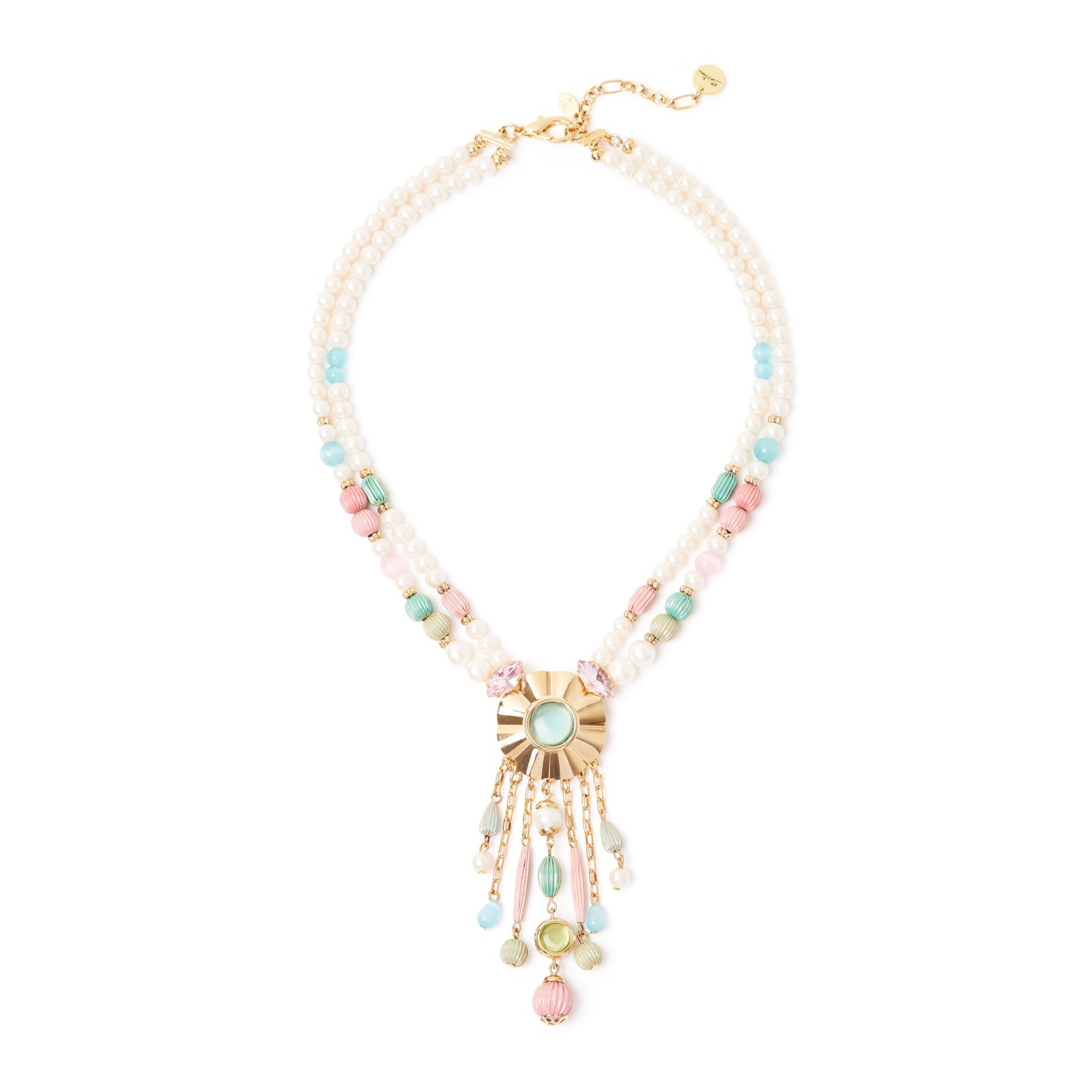 Collana corta due fili e frangia Tarocchi - Multicolor - Sodini Bijoux