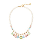 Short necklace pearls and pendants Tarocchi - Multicolor - Sodini Bijoux