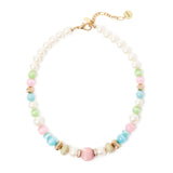 Girocollo perle, boule ed elementi rigati Tarocchi - Multicolor - Sodini Bijoux