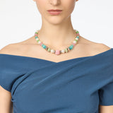 Girocollo perle, boule ed elementi rigati Tarocchi - Multicolor - Sodini Bijoux