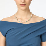 Short necklace pearls, elements ribbed and boule beads Tarocchi - Multicolor - Sodini Bijoux