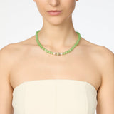 Girocollo sfere e splendente segmento Tarocchi - Verde - Sodini Bijoux