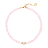 Girocollo sfere e splendente segmento Tarocchi - Rosa - Sodini Bijoux