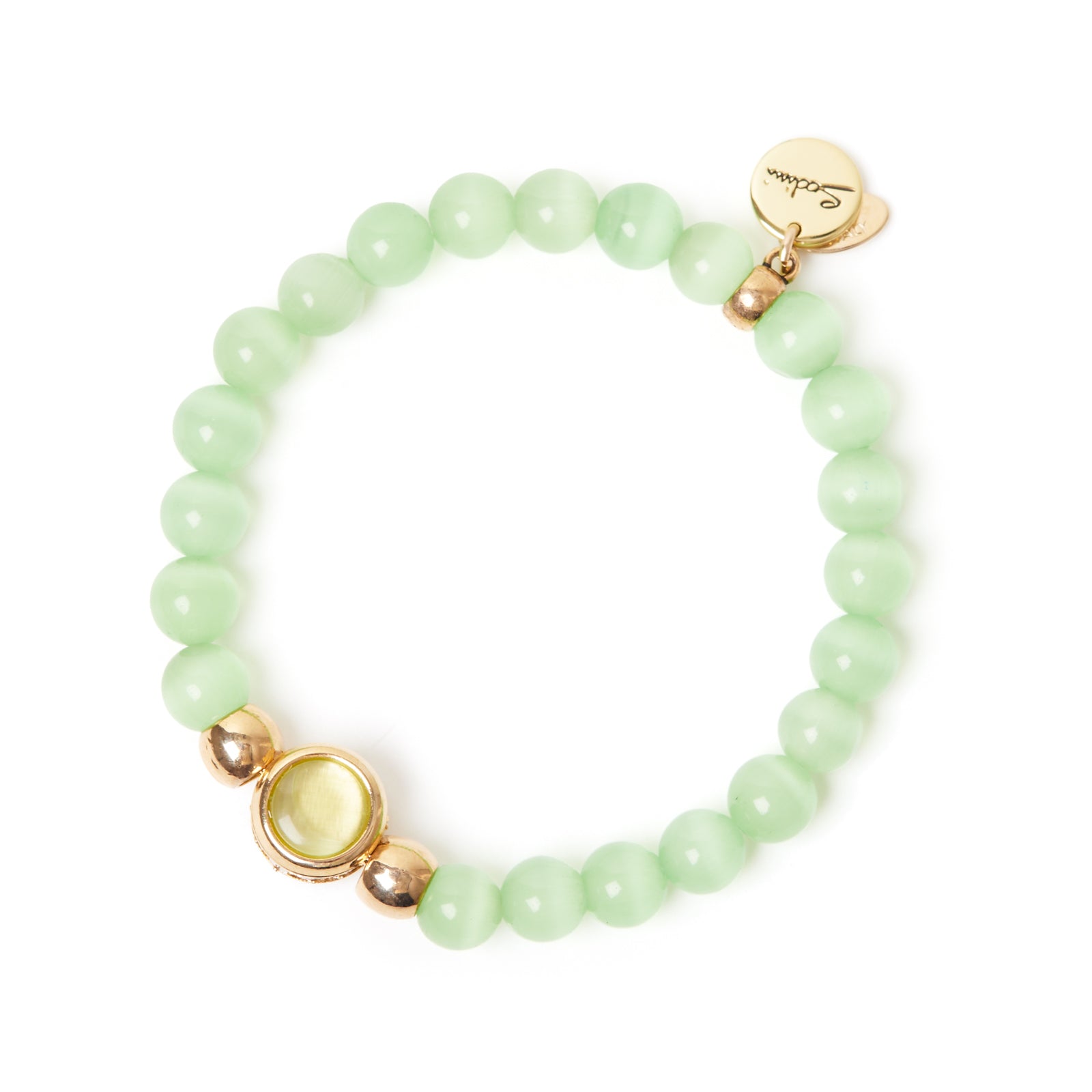 Bracciale elastico sfere e cabochon Tarocchi - Verde - Sodini Bijoux