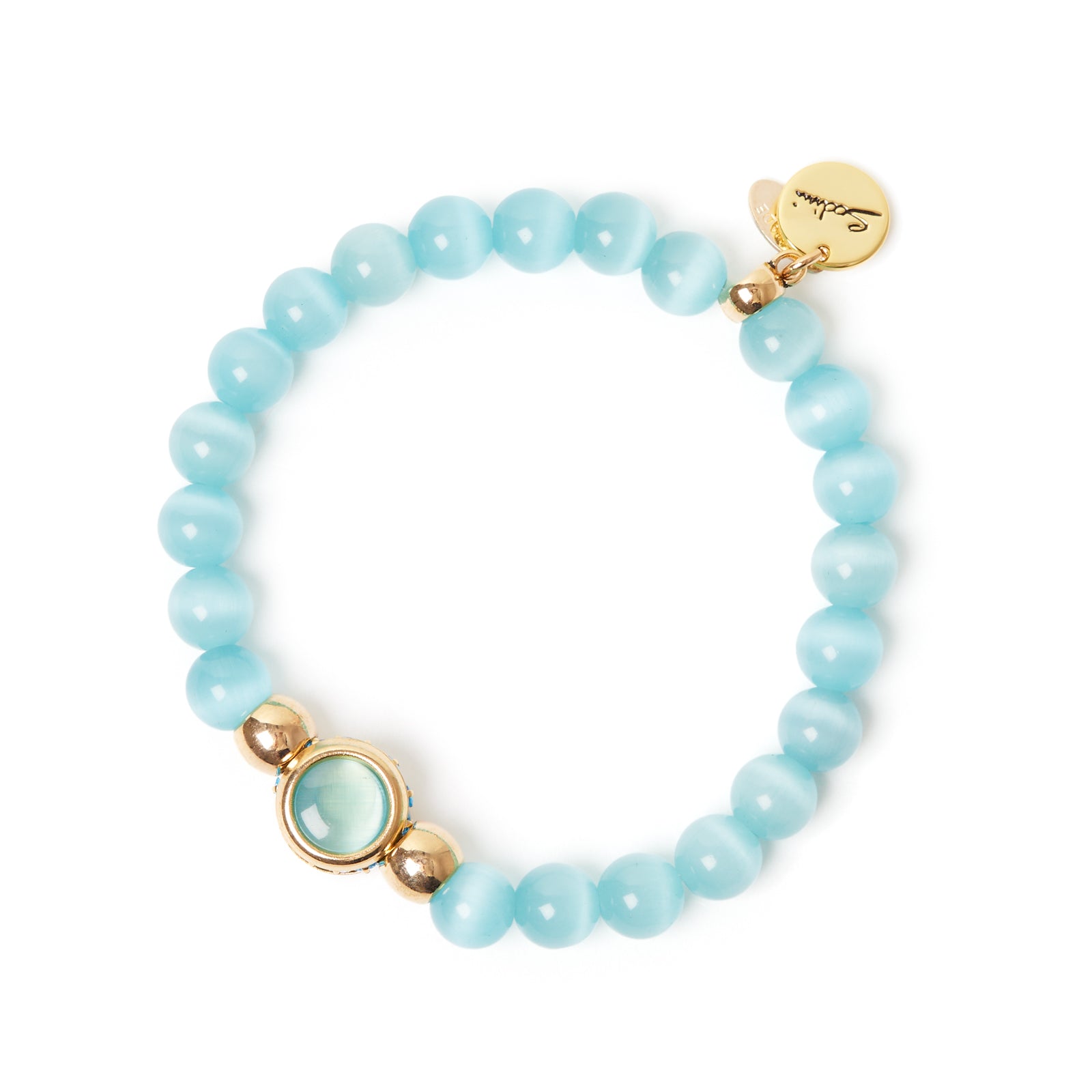 Bracciale elastico sfere e cabochon Tarocchi - Blu - Sodini Bijoux