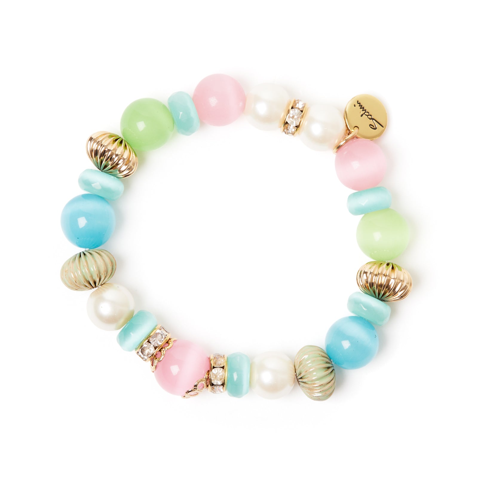 Bracciale elastico sfere, strass e bonbon Tarocchi - Multicolor - Sodini Bijoux