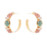 Earrings hoop band stretta and charm Tarocchi - Multicolor - Sodini Bijoux