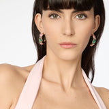 Earrings hoop band stretta and charm Tarocchi - Multicolor - Sodini Bijoux