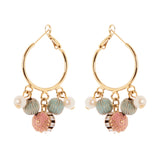 Orecchini cerchio tubolare e charm Tarocchi - Multicolor - Sodini Bijoux