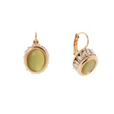 Earrings hook and small cylinder Tarocchi - Green - Sodini Bijoux