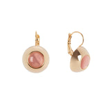 Earrings hook and disc Tarocchi - Pink - Sodini Bijoux