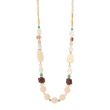 Collana lunga boule, sassolini e bonbon Maresia - Multicolor - Sodini Bijoux