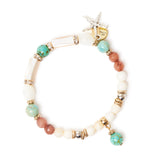 Bracciale elastico boule, sferetta e stella marina Maresia - Multicolor - Sodini Bijoux