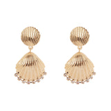 Two-shell earrings Maresia - Gold - Sodini Bijoux