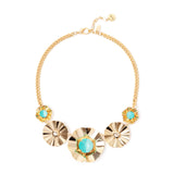 Collana corta groumette e fiori Ribera - Blu - Sodini Bijoux