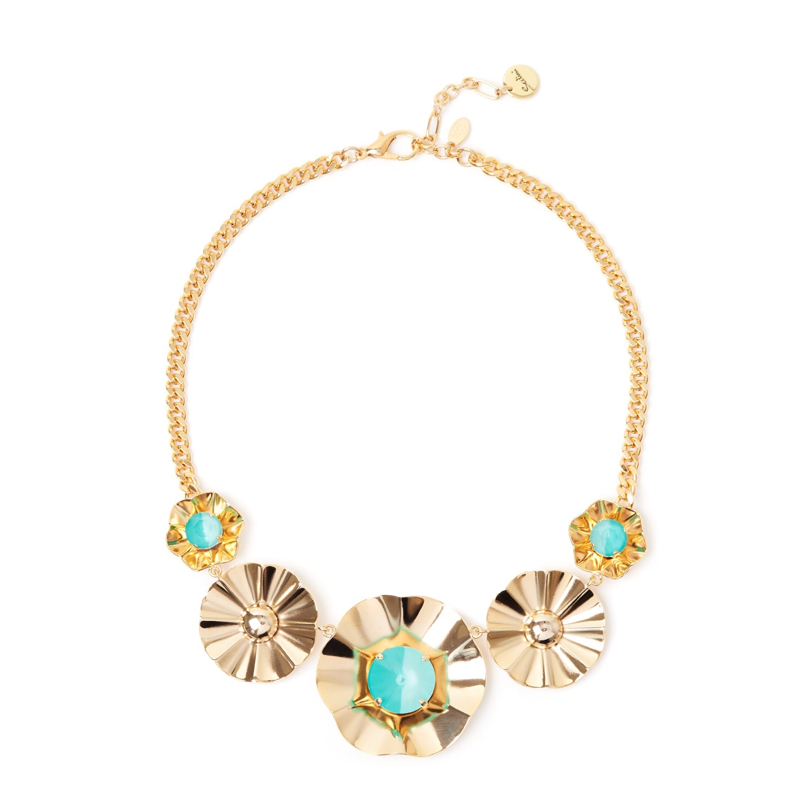 Collana corta groumette e fiori Ribera - Blu - Sodini Bijoux