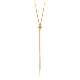 Serpentine tie necklace Ribera - Orange - Sodini Bijoux