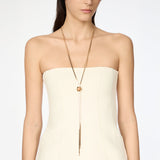 Serpentine tie necklace Ribera - Orange - Sodini Bijoux