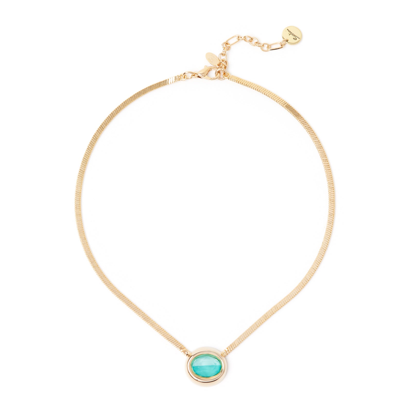 Girocollo serpentina e charm ovale Ribera - Blu - Sodini Bijoux