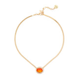 Girocollo serpentina e charm ovale Ribera - Arancio - Sodini Bijoux