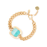 Bracelet with charm geometric Ribera - Blue - Sodini Bijoux